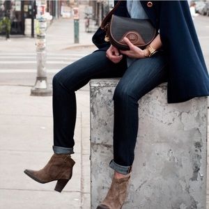 LAST CHANCE Clarks Suede Western Ankle Boots